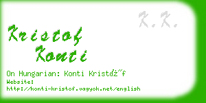 kristof konti business card